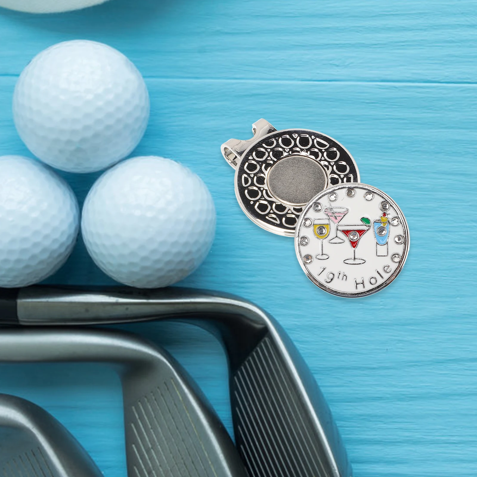 

Golf Hat Clip Iron Alloy Golfs Marker Adornment Wear-Resistant Ball Decor Portable Golfing Accessories for Golfers