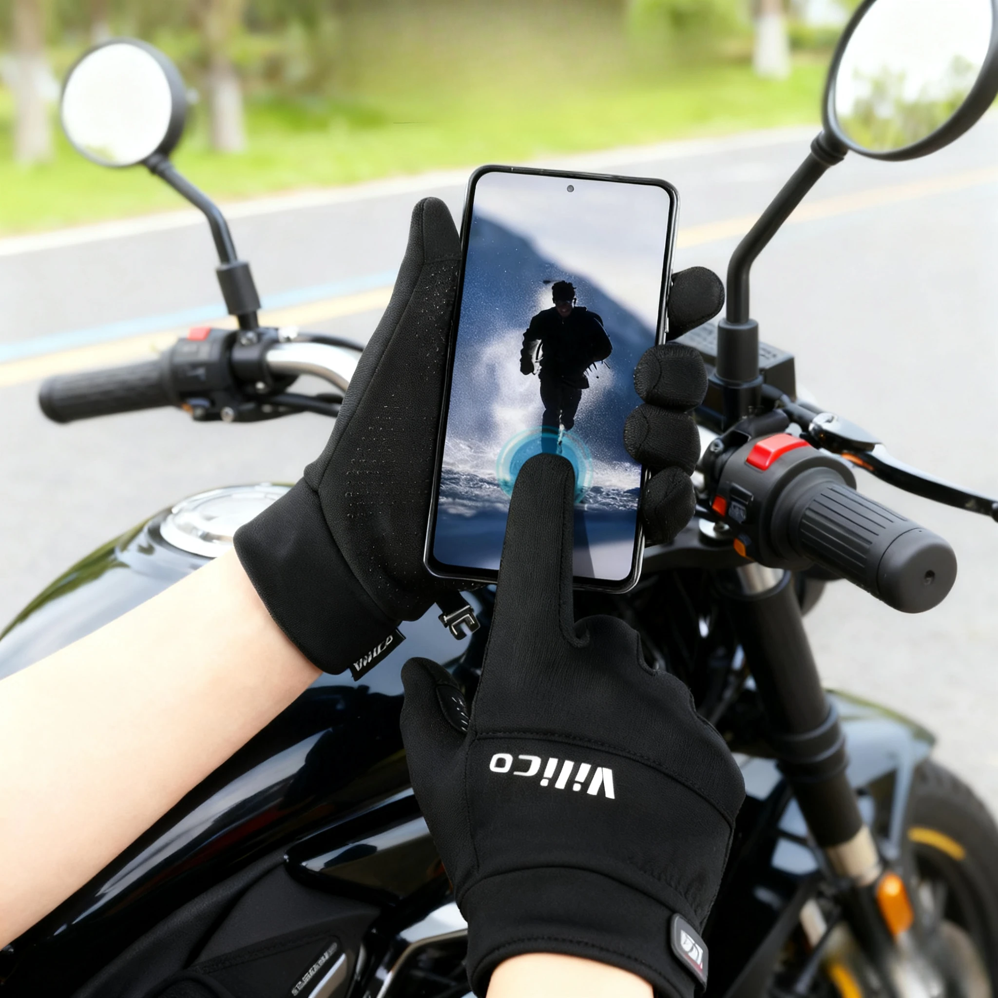 

Windproof Waterproof Touch Screen Winter Gloves for Men Women Thermal Anti Slip Cycling Skiing Running Fishing Outdoor Sports