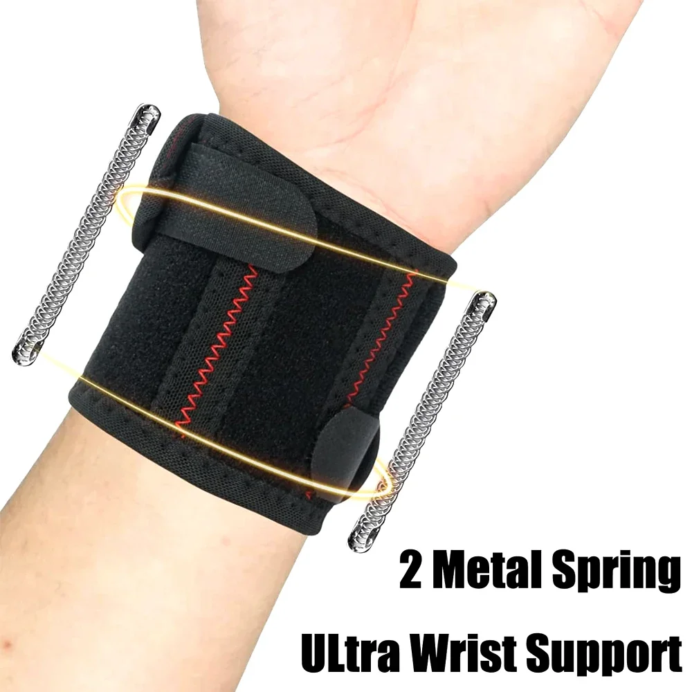 1Pcs Wrist Brace with Support Springs, Wrist Splint for Men and Women, Sport Compression Strap for Tendonitis, Weightlifting