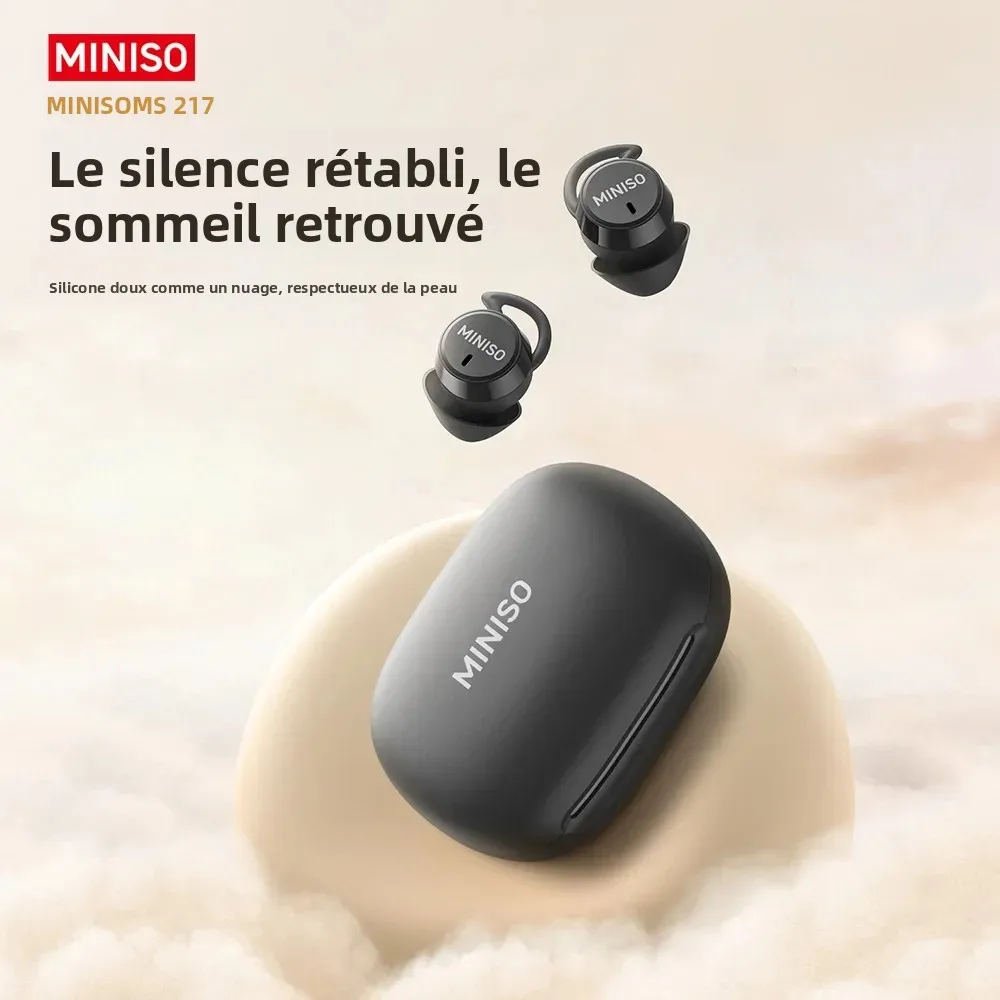 MINISO MS217 Écouteurs Bluetooth pour le sommeil, oreillettes sans fil intra-auriculaires avec traduction IA, adaptés au sommeil