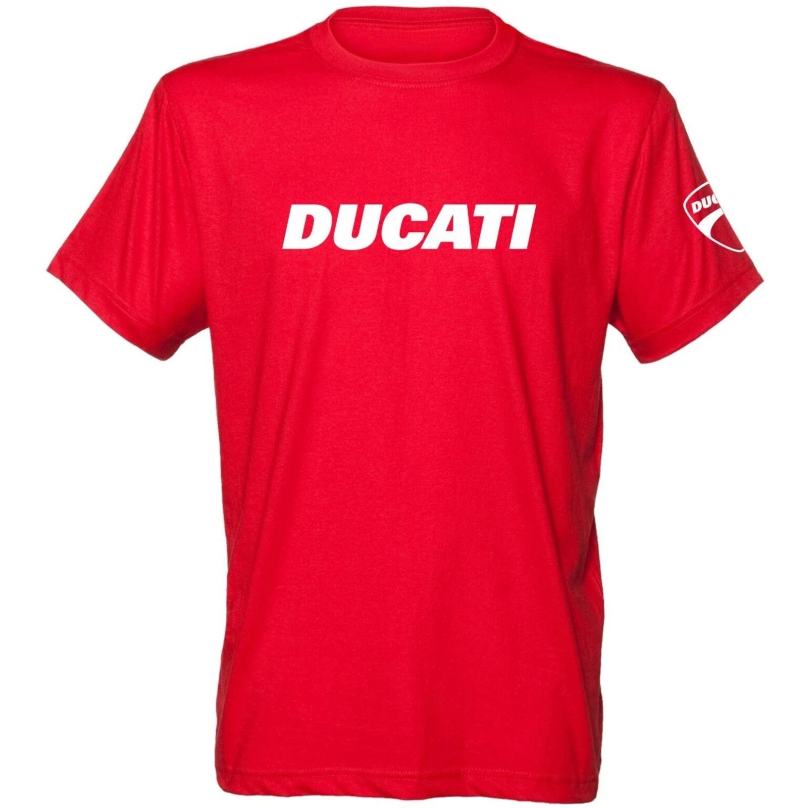 Ducati Red Logo T-shirt Unisex Summer Cotton Casual Top Moto GP Inspired Streetwear Short Sleeve view 3