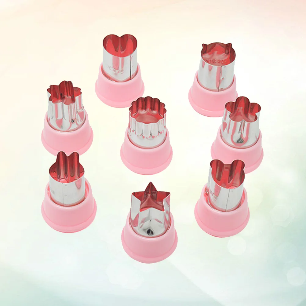 

8pcs Stainless Steel Fruit Molds Set Easy Diy Assorted Shapes Kitchen Tools Cookie Baking Chocolate Moulds For Desserts Cookies