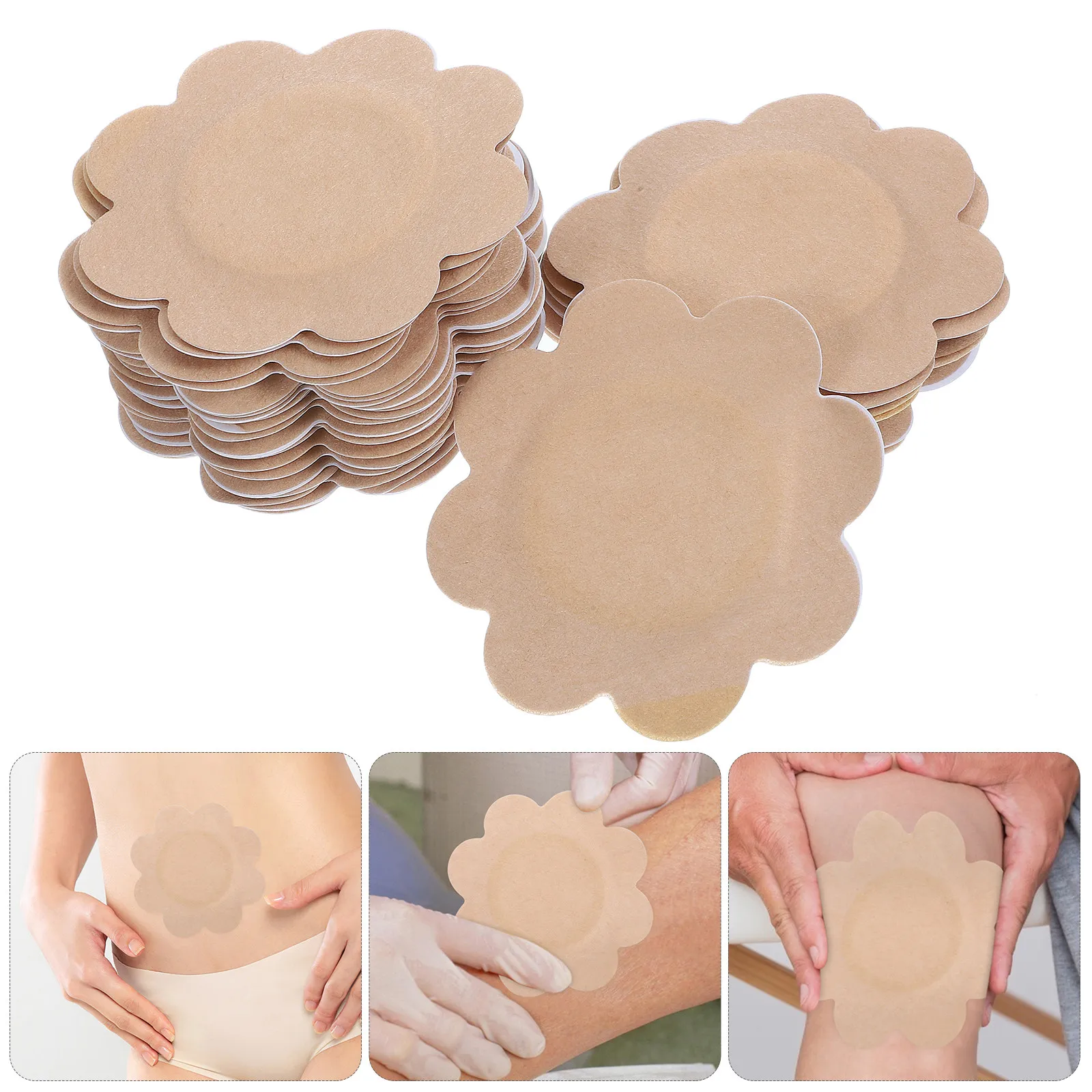 

30Pcs Acupoint Plaster Fixed Blank Fabric Patches Small Breathable Adhesive Medical Patch Leakproof Comfortable for Home Travel