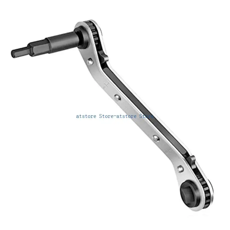 

H37D Refrigeration Wrench With 2Pcs HVAC Hexagon Bit Adapter Tool for Air Conditioner