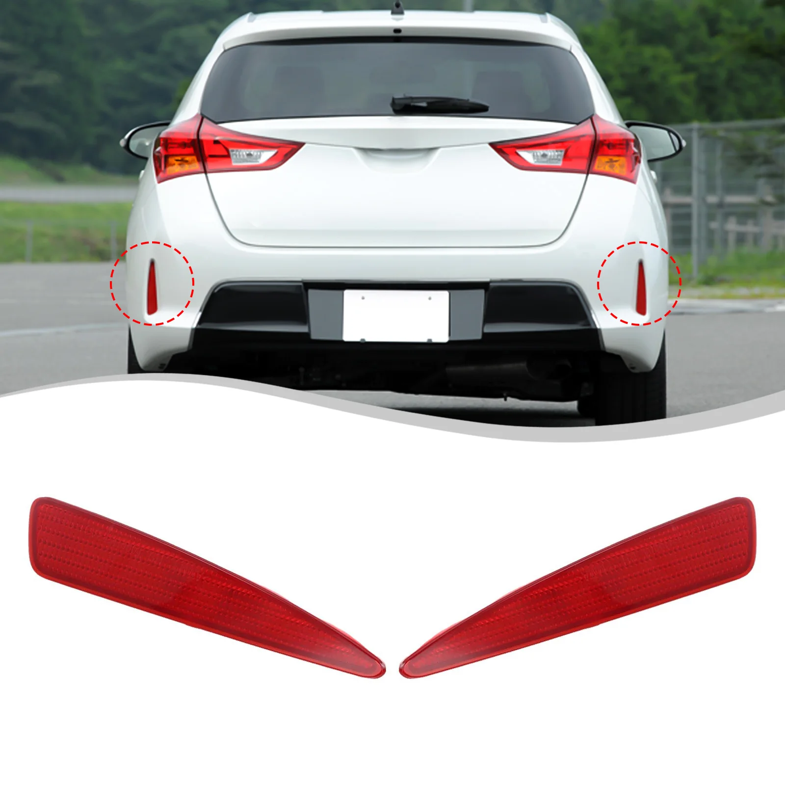 Car Decoration Red 20*5*5 Rear Reflector High Performance Fit Long-lasting Reliability Optimized Visibility Easy Installation