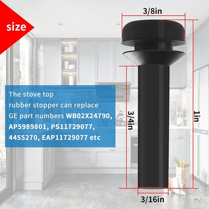 12 Confezione WB02X24790 Griglia Piedini In Gomma Per Stufa A Gas GE Gamma Superiore Griglia Piedini Griglia Paraurti Stufa Cooktop Griglia Pezzi di Ricambio