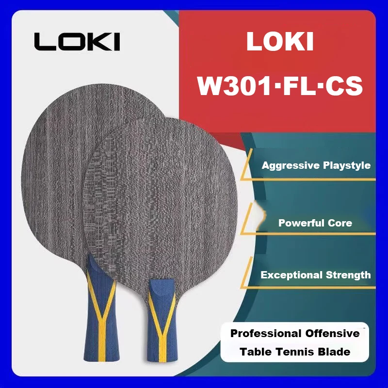

LOKI W301 OFF+ Лезвие для настольного тенниса, 7-слойное встроенное карбоновое весло для пинг-понга, завернутое на Wang Hao, профессиональная ракетка для настольного тенниса