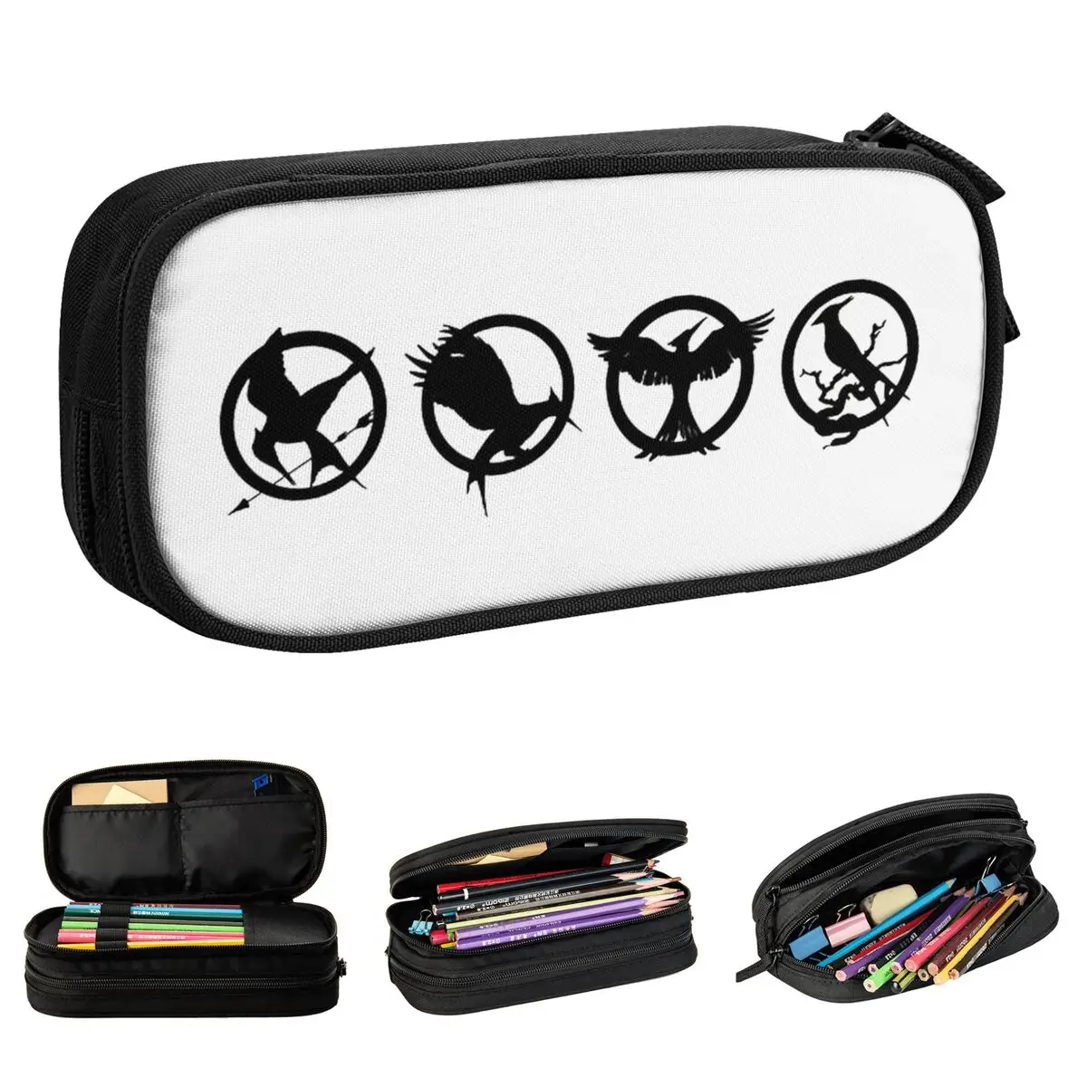 The Hunger Games Logo Pencil Case New Pen Pencil Bags Girl Boy Large Storage School Supplies Zipper Pencilcases