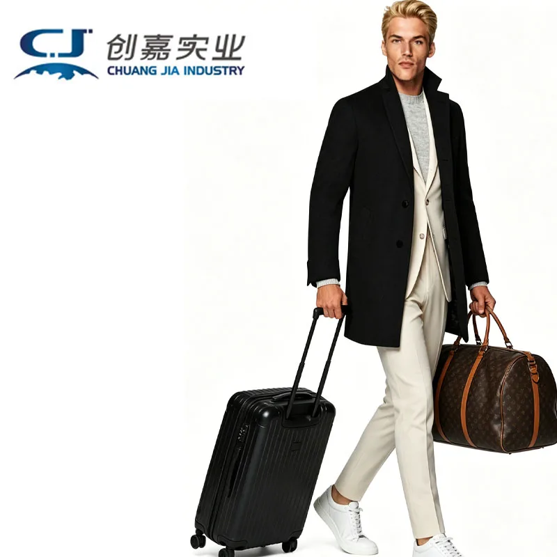 Autumn Winter Men's Double-sided Cashmere Coat Gray Classic Business Casual High-end Men's Wool Soft Plus-size 4XL 150KG Coat