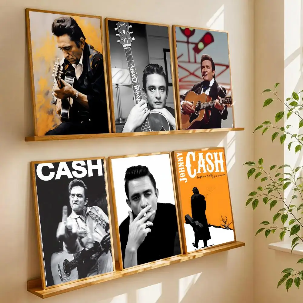 Singer J-Johnny Cash Poster Wall Art Print Art Suitable For Living Room Bedroom Bar Parlor Home Decoration Gift