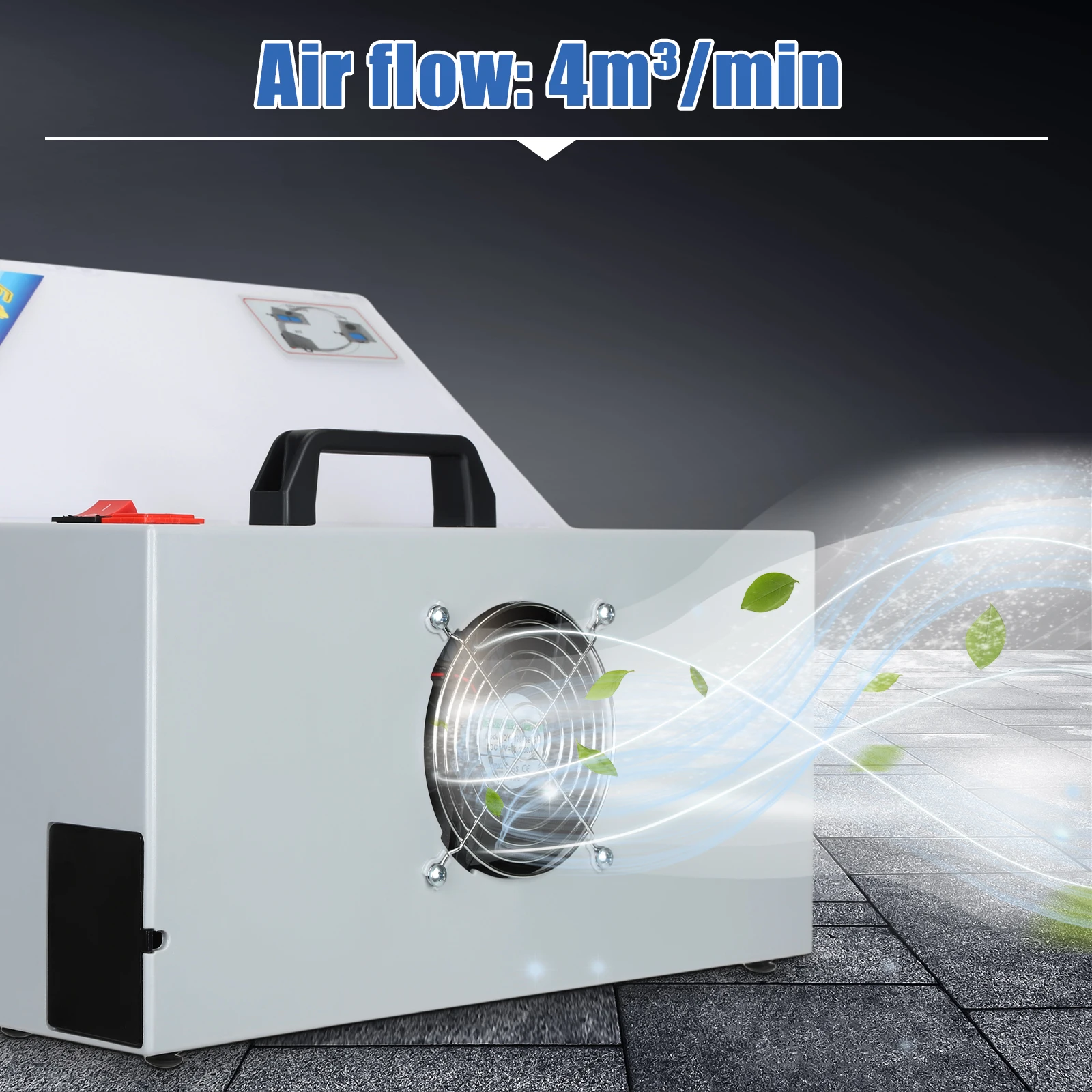 Airbrush Spray Booth Kit Airbrush Portable Hobby Painting Models with 3 LED Lights Exhaust Ventilation Fan Filter, Turntable,