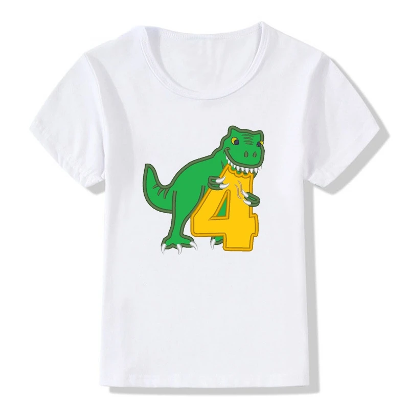 

4 5th Birthday 6d Years Kid Cartoon T Shirt for Girls Tshirt Children's Girl T-shirt Kids Clothes Boys Dinosaur Graphic T Shirts