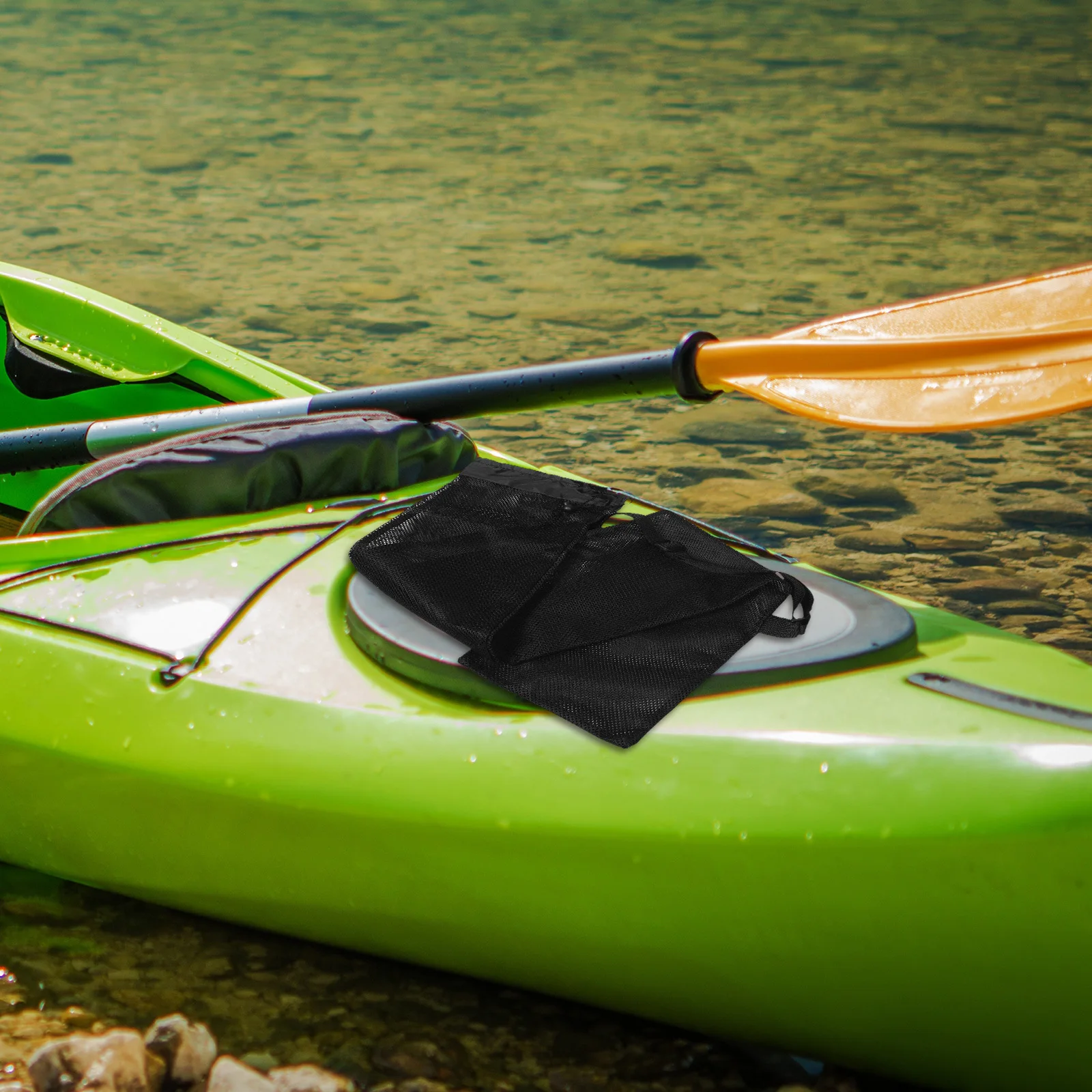 

Kayak Paddle Storage Bag Mesh Reusable Portable Drawstring Organizer for Canoe Boating Surfing Dragon Boat Outdoor Activities