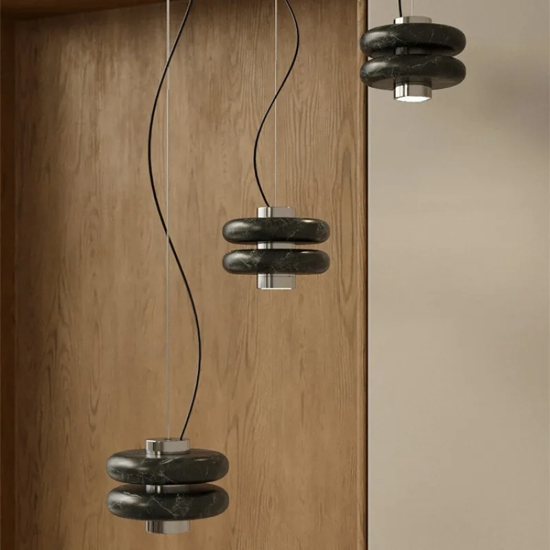 Entrance Restaurant Bedroom Bedside Atmosphere Single Head Marble Chandelier