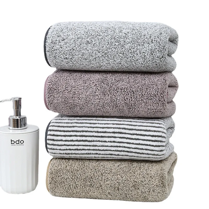 thicken Bamboo Charcoal Coral Velvet Bath Towel For Adult Soft Absorbent Quick-Drying Towel Home Bathroom Microfiber Towel Sets