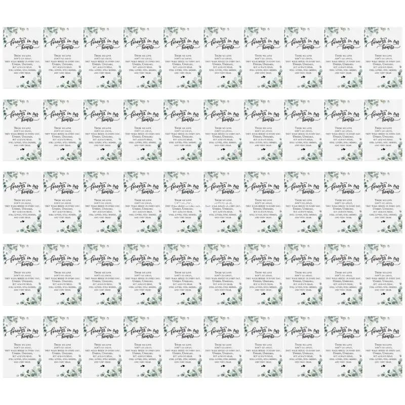 Plant Leaf Thinking of You Greetings Card Bereavement Prayer Cards for Funeral Dropship