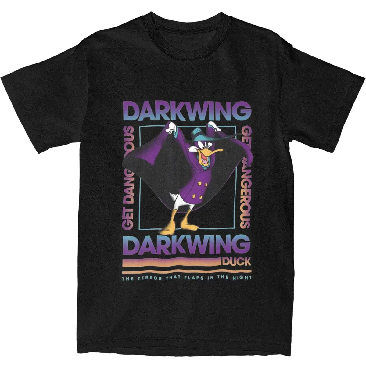 Oversized T-Shirt Darkwing Duck 100 Cotton T Shirts Novelty Tshirt for Mens Summer Y2K Casual Pattern Short Sleeve Tops