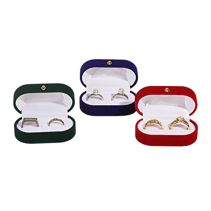 Velvet Wedding Ring Pair Box, Elegant Storage Solution
