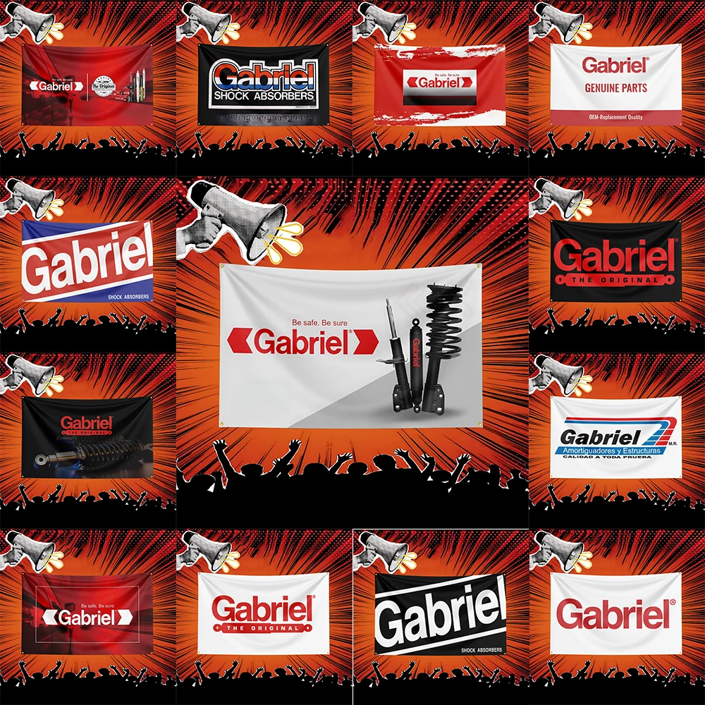 Gabriel Shock Auto Parts Flag  Polyester Banner For Garage Workshop Wall Decor Mechanic Gift