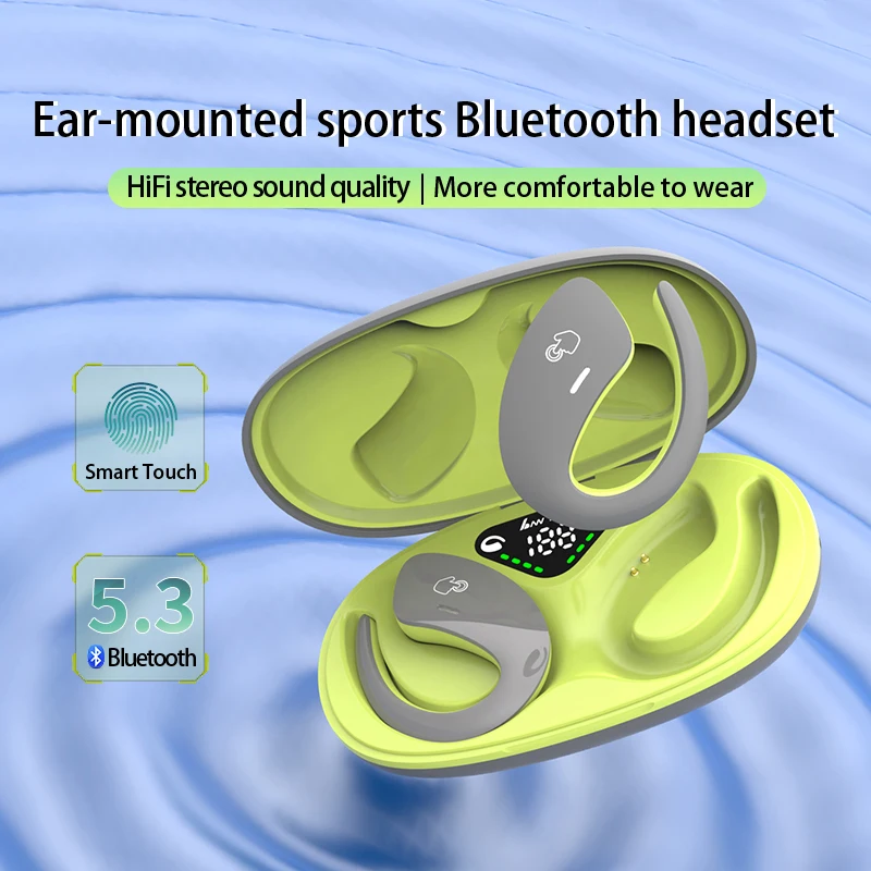 

Спортивные Bluetooth-наушники с костной проводимостью TWS, беспроводные наушники-вкладыши с микрофоном, HD-звонки, HiFi-музыка