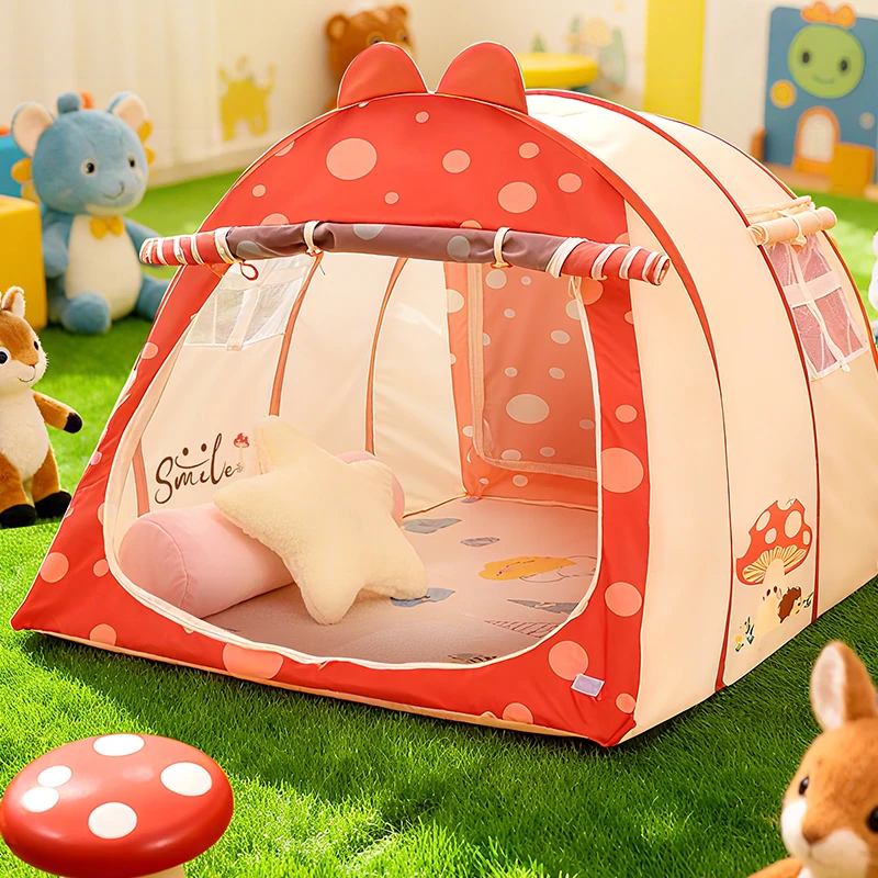 Tienda de campaña plegable portátil para niños, casa de juguete para niños y niñas, casa de juegos para dormir interior y exterior con bolsa de almacenamiento incluida