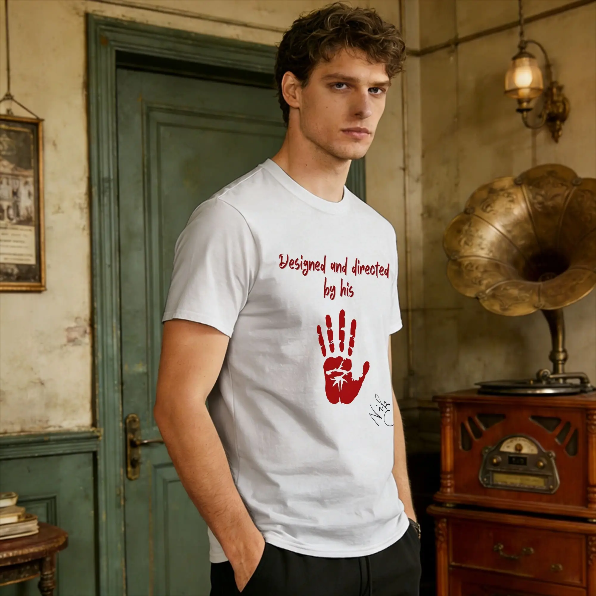 Nick Cave Red Right Hand  Cotton T-Shirt For Men Summer Peakys Blinders T-Shirts Novelty Tee Shirt Plus Size Casual Clothes