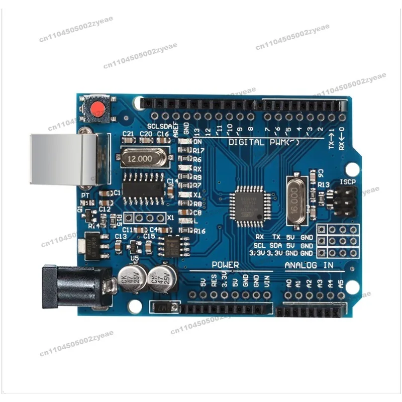 مناسبة لوحدة UNO R3 المحسنة لـ CH340 Driver ATmega328P MCU المتوافقة مع Arduino