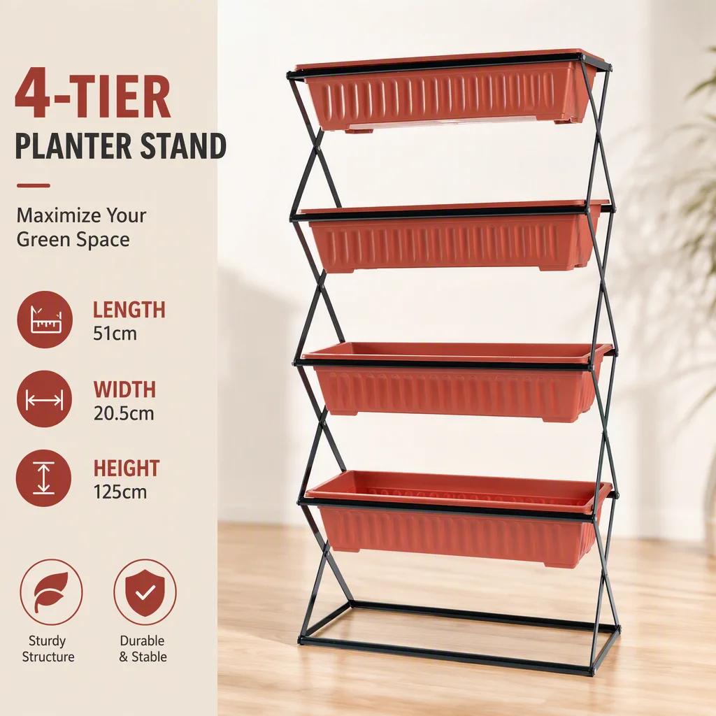 Multi-Tier Strawberry Growing Rack for Home Gardening – Space-Saving, Modern Planter Stand for Kids and Beginners