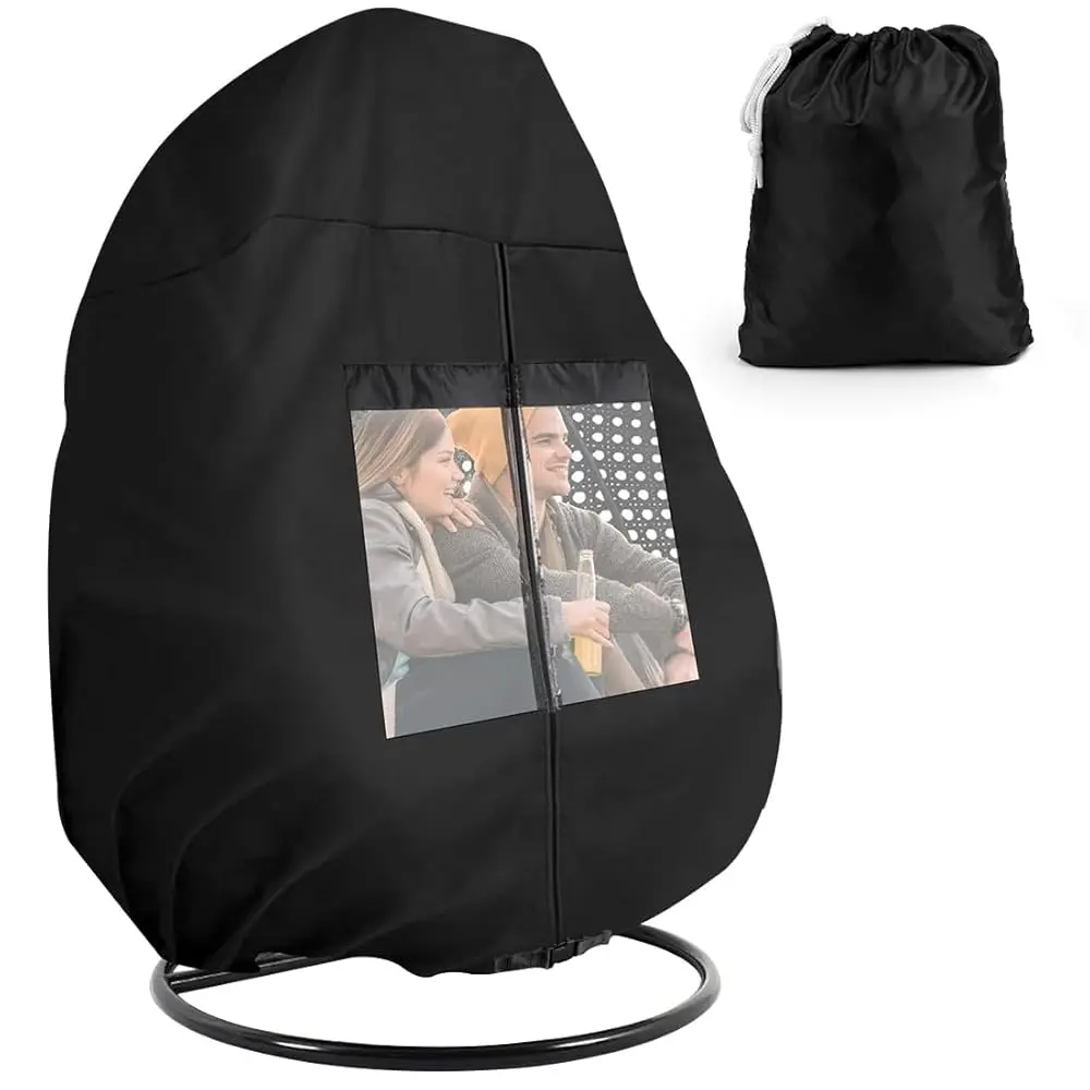 

Icover Patio Egg Chair Cover, Patented Outdoor Wicker Egg Chairs Covers With Transparent Window, Waterproof Lightweight Egg
