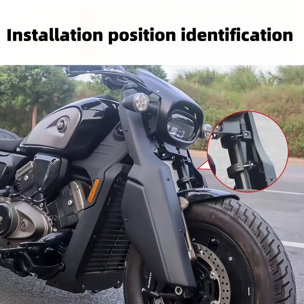 Fit สําหรับ QJMOTOR แฟลช 600 shock-absorbing ตกแต่ง SRV 600V ติดตั้ง shock-absorbing ฝาครอบด้านหน้า shock-absorbin