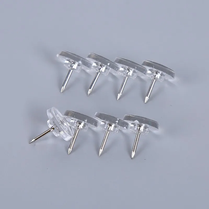 57 pcs Transparent Board Pins, Home Calendar Fixing, Reusable Wall Safe, Easy Push Sharp Pin, Multipurpose