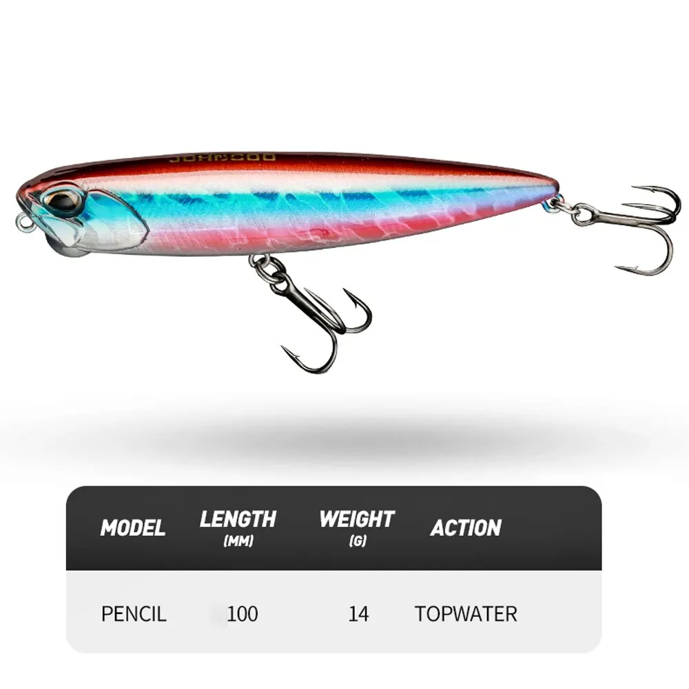 Floating Pencil Lure 10mm 14g Walking Dog Topwater Surface Popper Wobbler For Trout Bass Pike Fishing