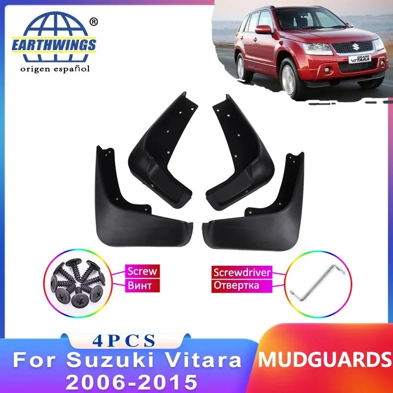 Car Mudflap For Suzuki Grand Vitara Escudo 2006-2015 2007 2008 Auto Accessorie Splash Guard Mudguard Mud Flaps Front Rear Fender