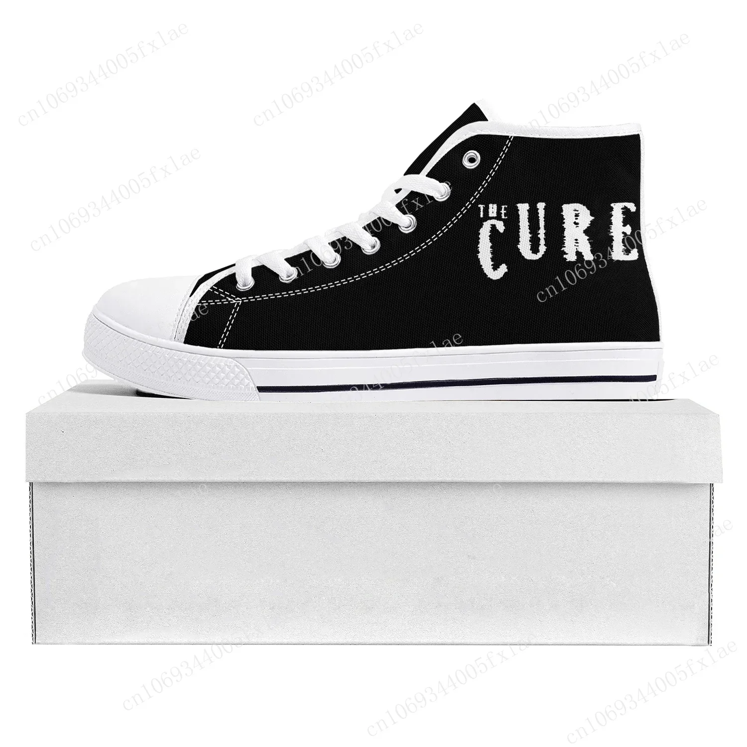 

Cure Band The Robert Smith High Top Rock Good Quality Sneakers Mens Womens Teenager Canvas White Sneaker Couple Custom Shoes