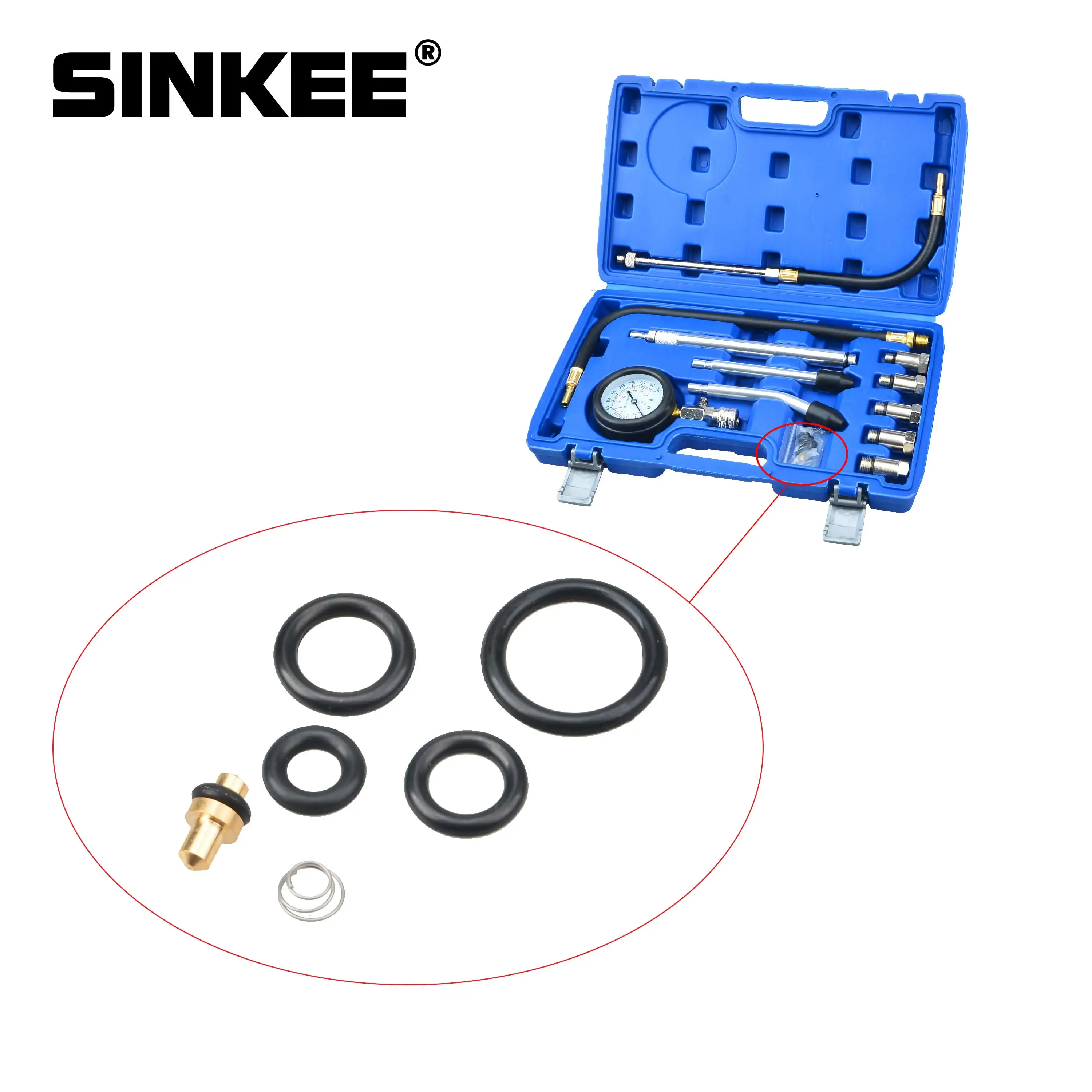 Engine Cylinder Compressor Gauge Meter Test Pressure Compression Tester Leakage Diagnostic