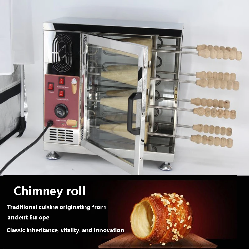 

PBOBP Chimney Cake Bakery Kurtos Kalacs Trdelnik Machine For Cafe Shop Baking In Usa Uk Prague Czech