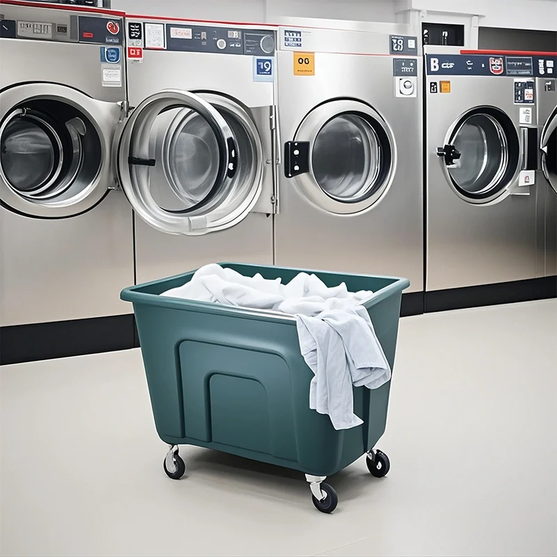 

Hotel rooms Plastic linen cart Laundry linen storage cart Cleaning cart Thickened logistics truck
