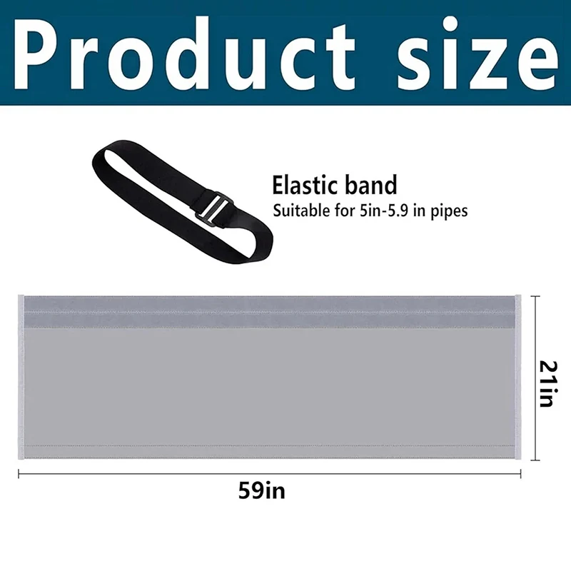 غطاء خرطوم مكيف الهواء، غطاء حماية عالمي لأنابيب العادم، غلاف عازل للحرارة مقاوم للغبار، غطاء فتحة تهوية لخرطوم التيار المتردد