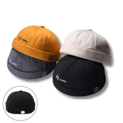 Men Women Summer Cotton Brimless Skullies Cap Men Street Portable Docker Hats Fashion Street Melon Caps Unisex Hip Hop Hats INS