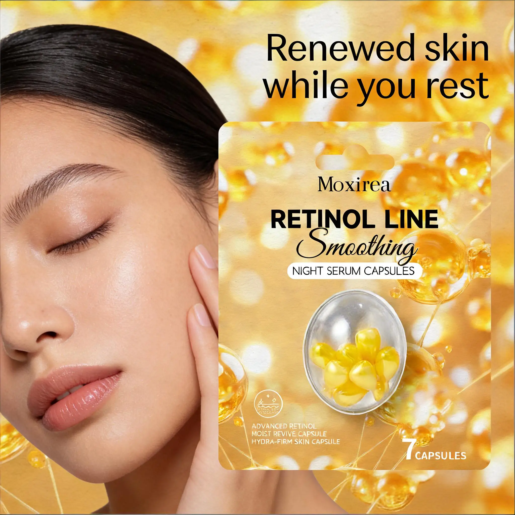 Retinol Facial Essence Enhance Skin Firmness Improve Uneven Tone Hydrate Moisturize Reduce Drying Redness Repair Barrier Capsule