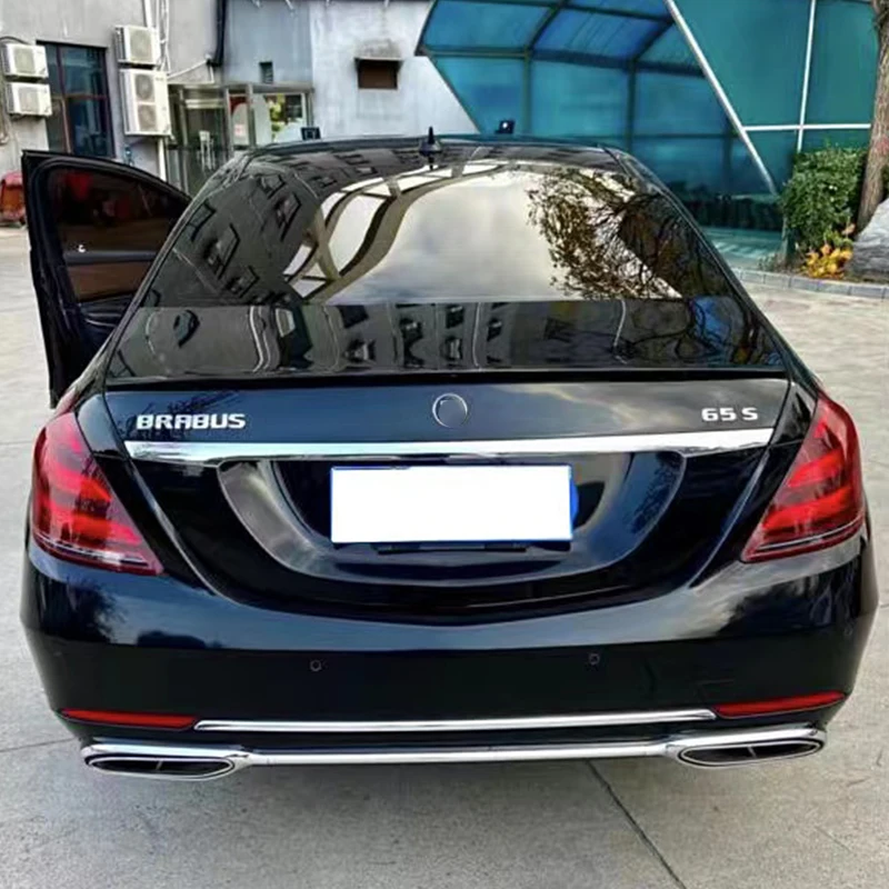 For Mercedes Benz S-Class W222 S63 S300 S350 S400 S450 S500 S550 4-door rear trunk lid spoiler wings 2014 15 16 17 18 19 20