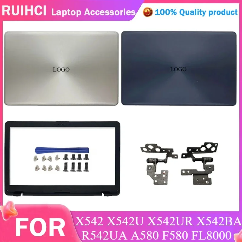 

New Screen Back Cover For Asus X542 X542U X542UR X542BA R542UA A580 F580 FL8000 LCD Back Cover Front Bezel Palmrest Bottom Case