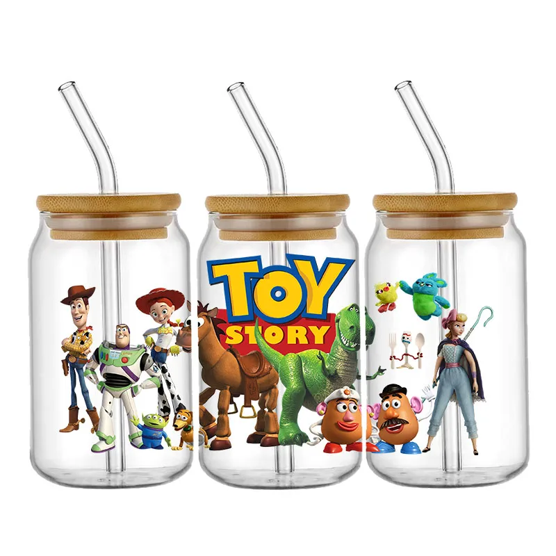 Imagem -04 - Disney Toy Story Etiqueta Personalizada Faça Você Mesmo Impermeável Tumbler Stencil Dtf Caneca Adesivo Envolvimento uv 16oz Lotso