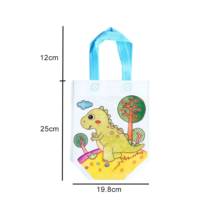 DIY Graffiti Bag with Coloring Markers Handmade Painting Non Woven Bags for Children Arts Crafts Color Filling Drawing Toy