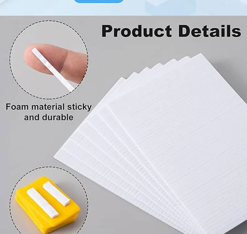 

10pcs Double Sided Foam Tape 3mm Thick High Adhesion EVA Craft Glue Stickers for Scrapbooking Card Making DIY Projects
