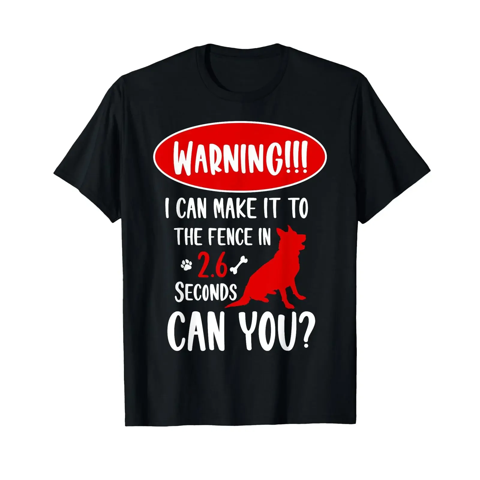 Warning i can make it to the fence in German Shepherd Dog T Shirt vintage Washed fashion streetwear Soft Stylish Comfortable