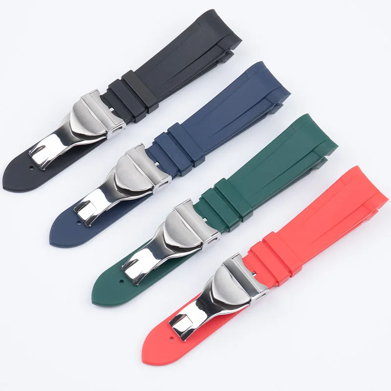 

Arc interface Natural Rubber Silione Watchband 22mm for Tudor Black Bay 1958 GMT 41mm Pelagos Blue Green Black Sport MEN Strap