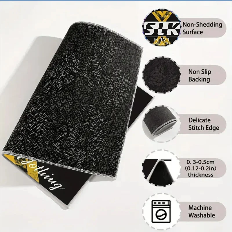 Trunk Mat For SLK R171, 1pc Material, Modern Bold Graphic Design With Black Background & Yellow V - Patterns, Stylish Auto Inter