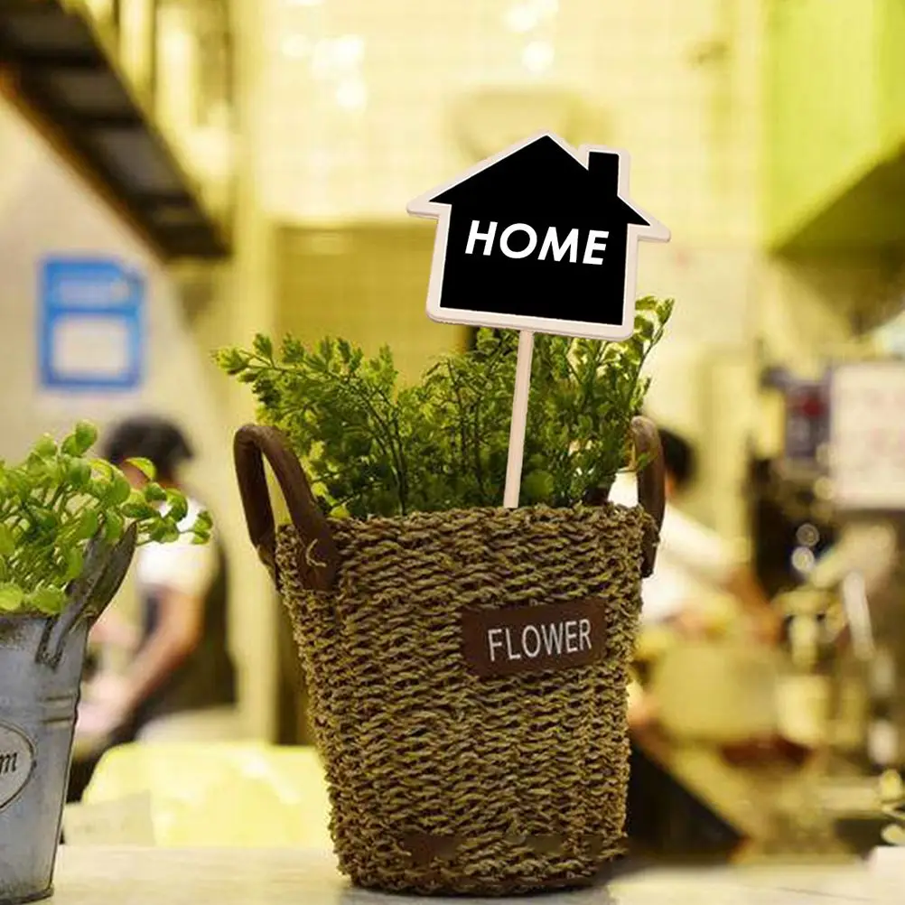 8 sztuk Mini nakładki na tablice kreatywna tablica karty etykiety roślin dekoracje ogrodowe znaki kwiaty tagi znaczniki ekspozycyjne