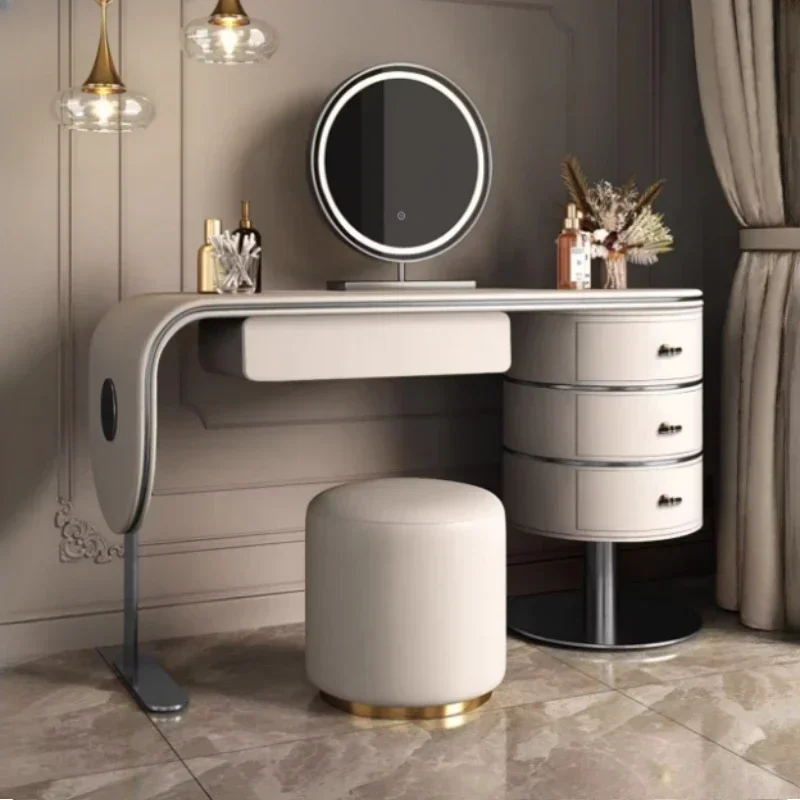 

Modern Storage Vanity Dresser Makeup Nordic Shelf Desk Dressing Table Luxury Living Room Bedroom Furniture